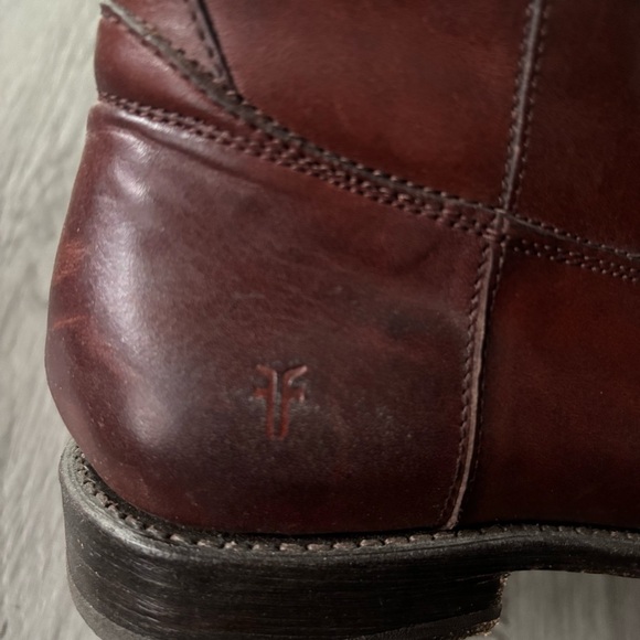 FRYE | Women's Jayden Button Tall Knee High Leather Riding Boot Red Brown 6.5B - Picture 12 of 14